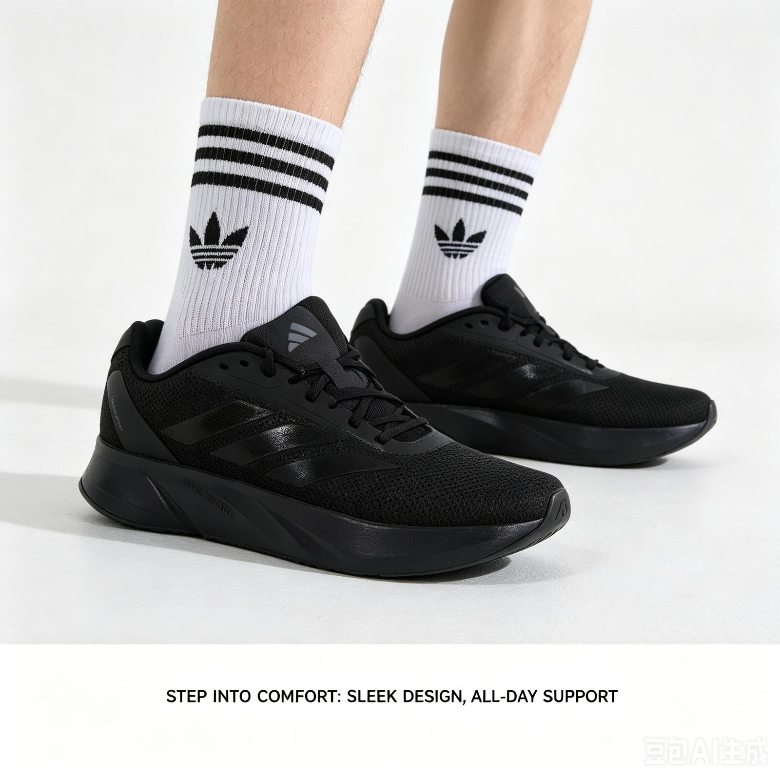 Adidas Shoes Duramo Sl - حذاء أديداس الرياضي للجري باللونين الأسود