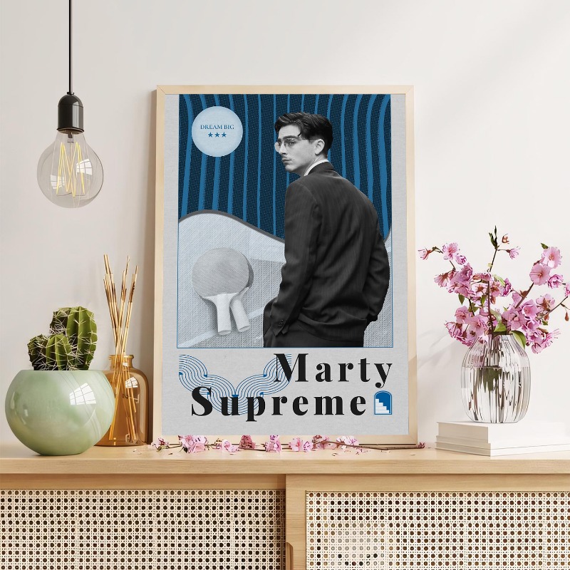 ملصقات أفلام رياضة تنس الطاولة - مراجعة Table Tennis Marty Supreme وسعره